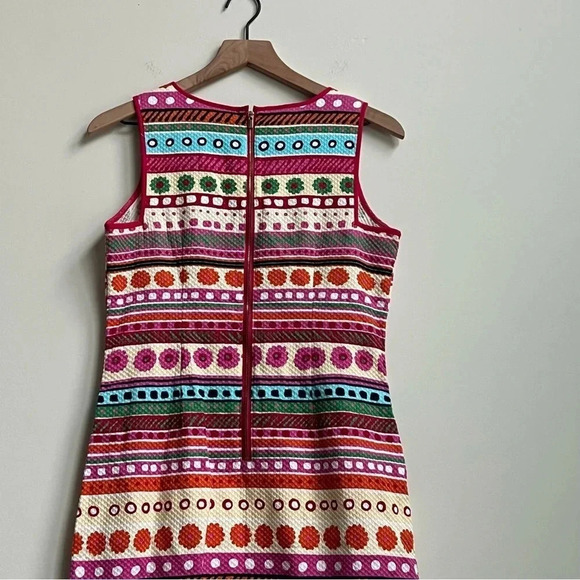 Talbots Geometric Striped Textured Sleeveless Knee-Length Sheath Dress - Picture 16 of 16